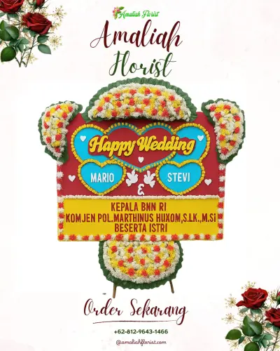 Karangan Papan Bunga Pernikahan di Koto Panjang